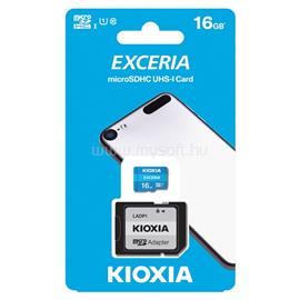 KIOXIA Memóriakártya SDHC 16GB CL10 UHS-I + adapter (TOSHIBA) LMEX1L016GG2 small