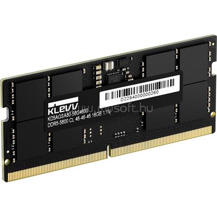 KLEVV 16GB 5600MT/s DDR5 - SODIMM memória CL46