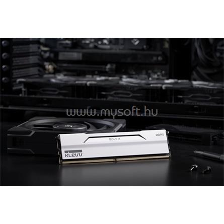 KLEVV BOLT V 64GB 6000MT/s DDR5 memória CL30 Kit of 2 fehér