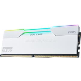 KLEVV CRAS V 64GB 6400MT/s DDR5 memória CL32 Kit of 2 fehér RGB KD5BGUA80-64A320J small
