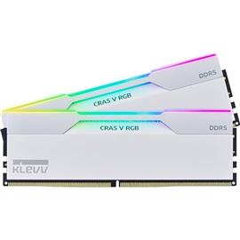 KLEVV CRAS V 64GB 6400MT/s DDR5 memória CL32 Kit of 2 fehér RGB KD5BGUA80-64A320J small