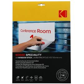KODAK A4, 150 micron, 10 db/csomag üvegre tapadó lamináló fólia KO-LMA4RW-PK10C small