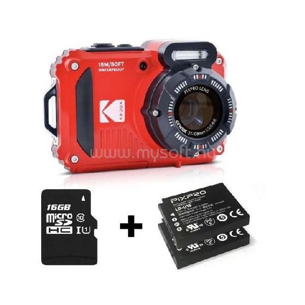 KODAK Pixpro WPZ2 vízálló/porálló/ütésálló digitális piros fényképezőgép