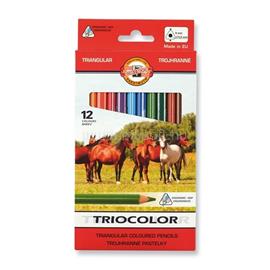 KOH-I-NOOR Triocolor háromszög alakú vastag 12db-os vegyes színű színes ceruza KOH-I-NOOR_7140145000 small