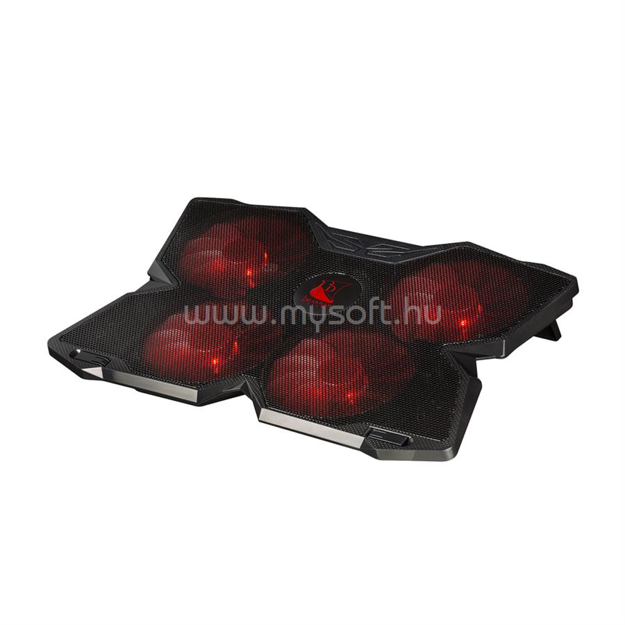 KONIX DRAKKAR Stormur notebook hűtőpad + állvány, Fekete (max 17.3")