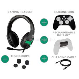 KONIX KX-GPK-CHRONOS MYTHICS Xbox Series S/X Gamer csomag (Fejhallgató + Töltő kábel + Szilikon Tok + Thumb Grips + Aksi), Fekete KX-GPK-CHRONOS small