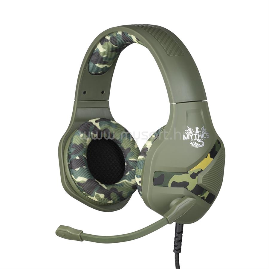 KONIX MYTHICS Nemesis Camo vezetékes Gaming headset (zöldterepmintás)
