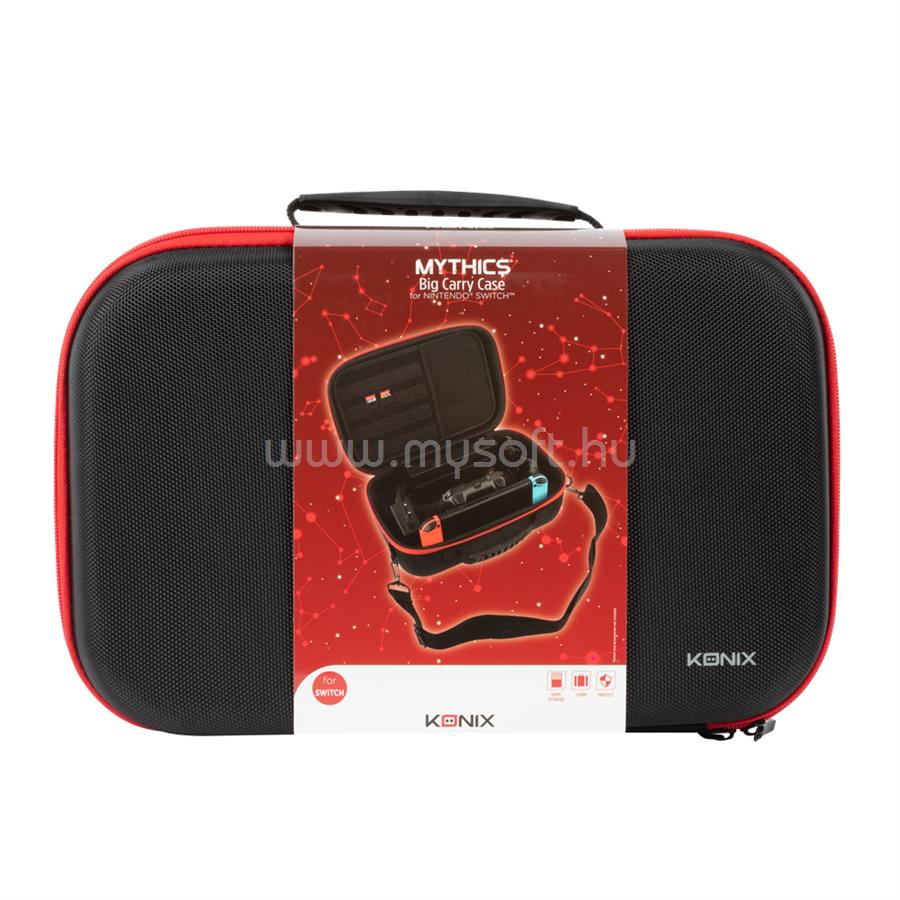 KONIX MYTHICS Nintendo Switch/Lite/OLED táska (fekete)