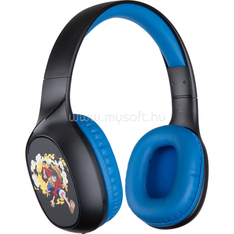 KONIX ONE PIECE 2.0 vezeték nélküli Bluetooth Gaming mikrofonos fejhallgató (fekete-kék)