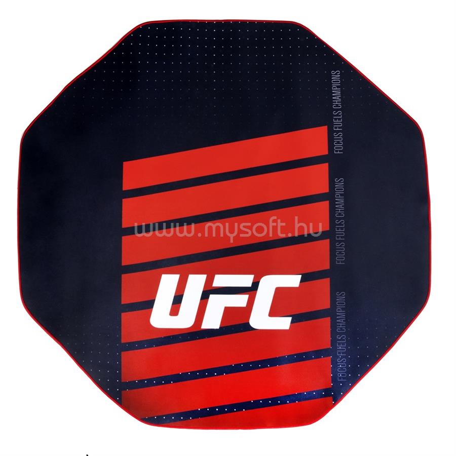 KONIX UFC Gaming Szőnyeg kör alakú 1000x1000mm, Fekete-Piros