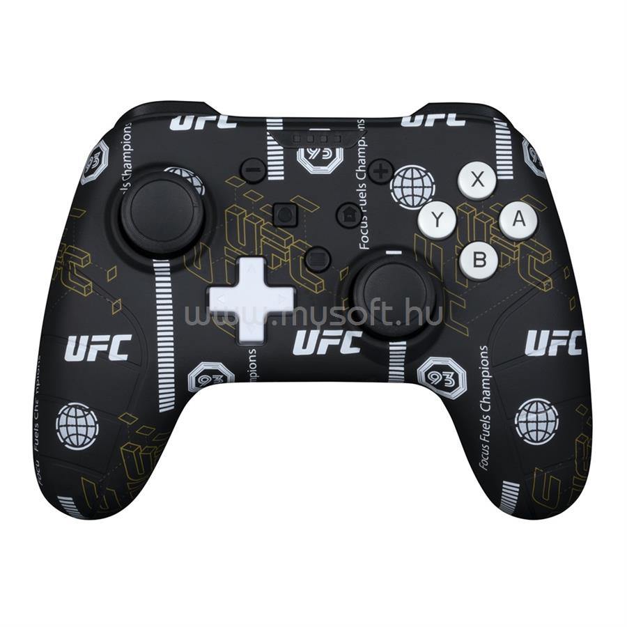 KONIX UFC Nintendo Switch/PC vezetékes kontroller (fekete-mintás)