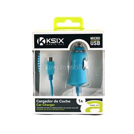 KSIX Autós töltő micro USB-vel; 1A - kék KSIX_B1740CR02AZ small