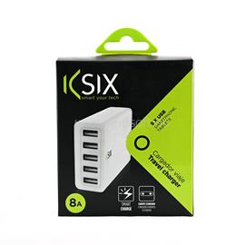 KSIX Fali töltő 5xUSB port; 8A - fehér KSIXBXCDU5 small