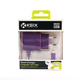 KSIX Fali töltő micro USB-vel; 1A - lila KSIX_B1740CD02VI small