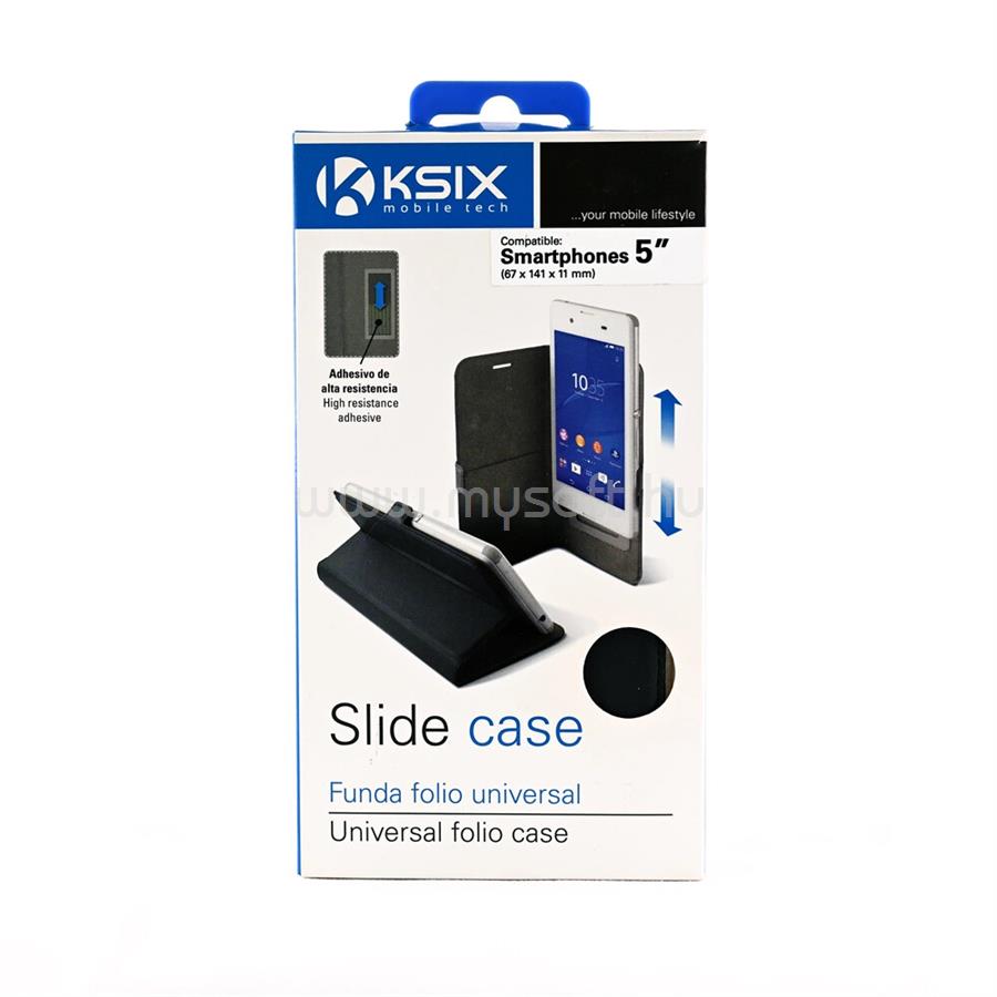 KSIX mobiltelefon tok 5 colos telefonokhoz, fekete
