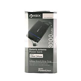 KSIX Powerbank 3000 mAh beépített lightning KSIX_BXBA3000IP small