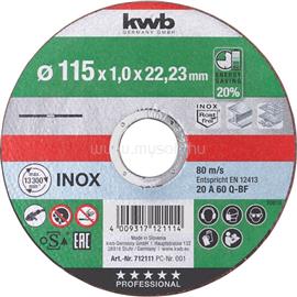 KWB 49712115 AKKU-TOP EXTRA INOX 150 x 22,23 x 1,2 mm vágótárcsa KWB_49712115 small