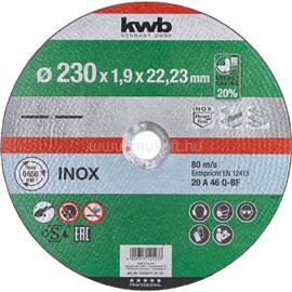 KWB 49712123 AKKU-TOP EXTRA INOX 230x22,23x1,9 mm vágótárcsa KWB_49712123 small