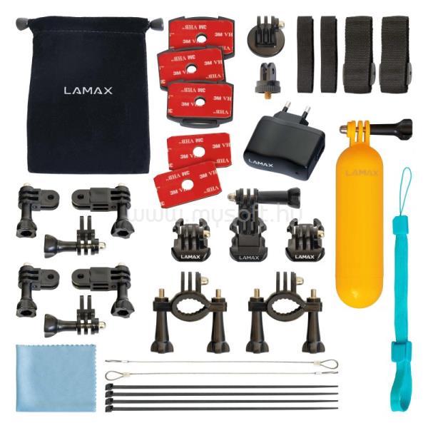 LAMAX Akciókamera tartozék csomag, 23 darabos