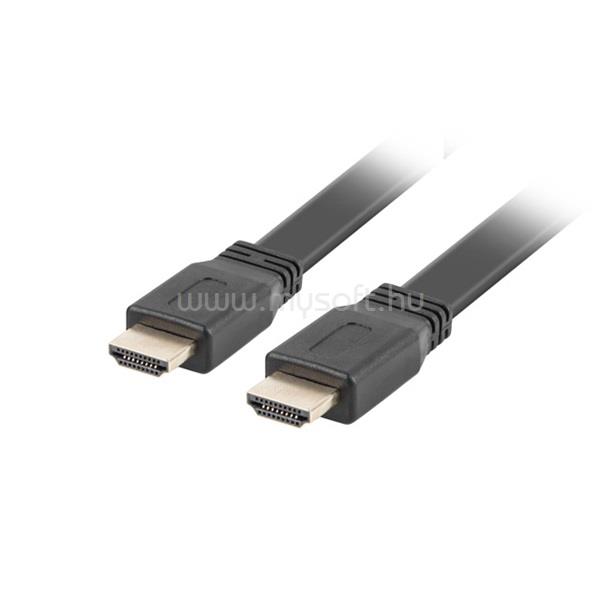 LANBERG 1,8m HDMI2.0 4K apa - apa lapos fekete kábel