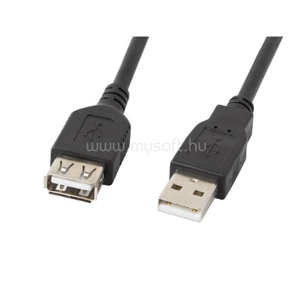 LANBERG 1,8m USB-A 2.0 apa - anya fekete kábel