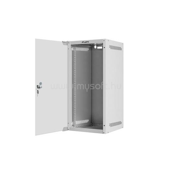 Lanberg 10" fali rack szekrény 12U/280X310, üvegajtó, lapraszerelt, szürke