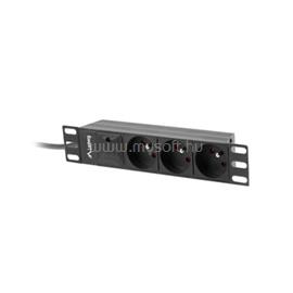LANBERG 10" PDU/elosztósor 1U 16A 2m 3x francia típusú aljzat, fekete PDU-03E-0200-BK small