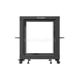 LANBERG 19" 12U 600x600-1100 (állítható mélységű) szabadon álló rack keret (fekete) OR01-6112-B small