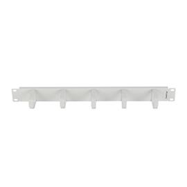 LANBERG 19" 1U gyűrűs kábelrendező panel, 5 fém gyűrű, szürke AK-1701-S small