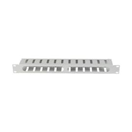 LANBERG 19" 1U kábelrendező levehető fedéllel, átvezető nyílással, szürke AK-1704-S small