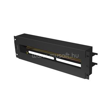 LANBERG 19" 3U biztosíték panel DIN sínnel, fekete