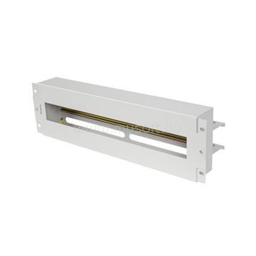 LANBERG 19" 3U biztosíték panel DIN sínnel, szürke