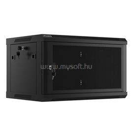 LANBERG 19" fali rack szekrény 6U/600X450 perforált ajtó, lapraszerelt (fekete) WF01-6406-23B small