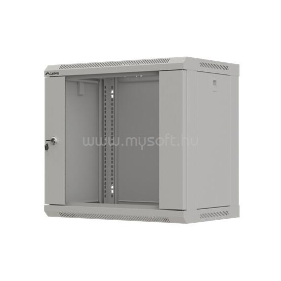 LANBERG 19" fali rack szekrény 9U/540X350 üvegajtó, lapraszerelt, szürke