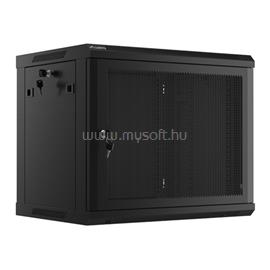 LANBERG 19" fali rack szekrény 9U/600X450 perforált ajtó, lapraszerelt (fekete) WF01-6409-23B small