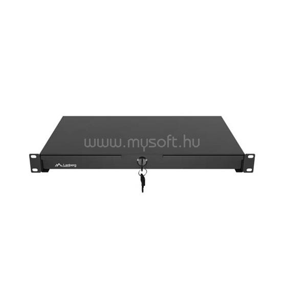 LANBERG 19" fiók, 1U/483×270 mm,  30 kg maximum terhelhetőség:, fekete