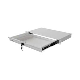 LANBERG 19" fiók, 1U/483×270 mm,  30 kg maximum terhelhetőség, szürke AK-2002-S small