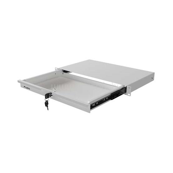 LANBERG 19" fiók, 1U/483×270 mm,  30 kg maximum terhelhetőség, szürke