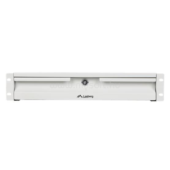 LANBERG 19" fiók 2U/483x360mm 90kg maximum terhelhetőség, 4-pontos szerelés (szürke)