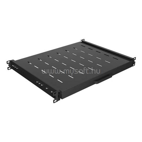 LANBERG 19" kihúzható polc/tálca 350mm, 1U/445X350mm, maximum terhelhetőség 35kg (fekete)