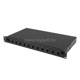 LANBERG 19" optikai patch panel 12xSC szimplex / 12xLC duplex fekete FOP1-12SS-LDB small
