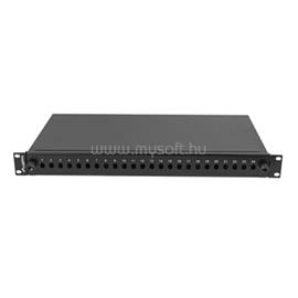 LANBERG 19" optikai patch panel 24xST / 24xFC fekete FOP1-24ST-FCB small