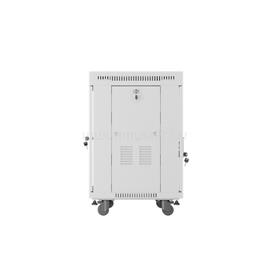 LANBERG 19" szabadon álló rack szekrény 15U/600X600 üvegajtó, lapraszerelt, LCD kijelző, V2 (szürke) FF01-6615-12SL small