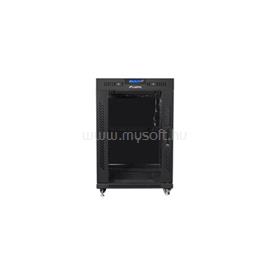 LANBERG 19" szabadon álló rack szekrény 15U/800X1000 üvegajtó, lapraszerelt, LCD kijelző, fekete V2 FF01-8015-12BL small
