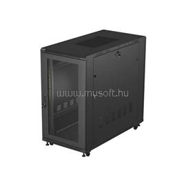 LANBERG 19" szabadon álló rack szekrény 22U/600X1200 perforált ajtó, lapraszerelt, fekete FF01-6222-23B small