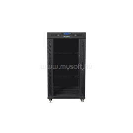 LANBERG 19" szabadon álló rack szekrény 22U/600X800 üvegajtó, lapraszerelt, LCD kijelző, V2 (fekete) FF01-6822-12BL small