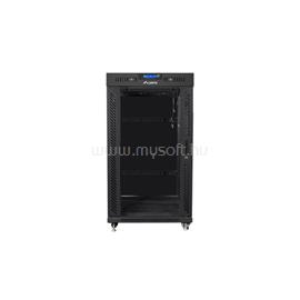 LANBERG 19" szabadon álló rack szekrény 22U/800X1000 üvegajtó, lapraszerelt, LCD kijelző, fekete V2 FF01-8822-12BL small