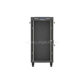 LANBERG 19" szabadon álló rack szekrény 24U/600X600 üvegajtó, lapraszerelt, LCD kijelző, fekete V2 FF01-6624-12BL small