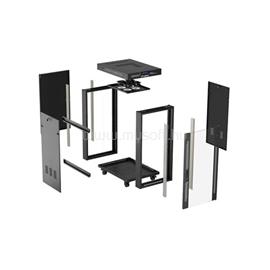 LANBERG 19" szabadon álló rack szekrény 24U/600X800 üvegajtó, lapraszerelt, LCD kijelző, V2 (fekete) FF01-6824-12BL small