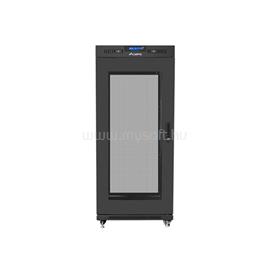 LANBERG 19" szabadon álló rack szekrény 27U/600X600 perforált ajtó, lapraszerelt, LCD kijelző, fekete V2 FF01-6627-23BL small